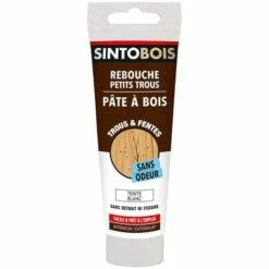 Pâte à Bois Pour Reboucher Imperfections Et Fissures 80g Blanc SINTO