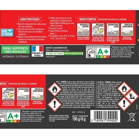 Répare Métal Armé 190g SINTO 2 Répare Métal Armé 190g SINTO – Image 2