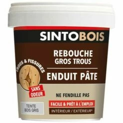 SINTO - Sintobois Pate Rebouche Bois 1kg Bois Gris