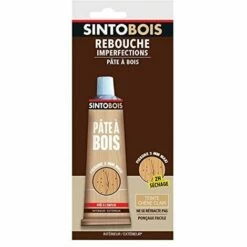 SINTO 235705 PÂTE À BOIS POUR REBOUCHER IMPERFECTIONS ET FISSURES 80G CHÊNE CLAIR